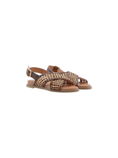 SANDALO INCROCIO INTRECCIO INUOVO | H26229ITDM GOLD